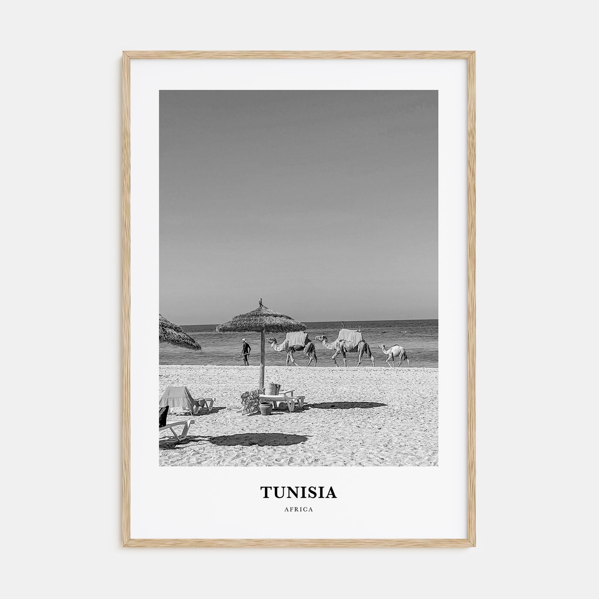 Tunisia Portrait B&W Poster