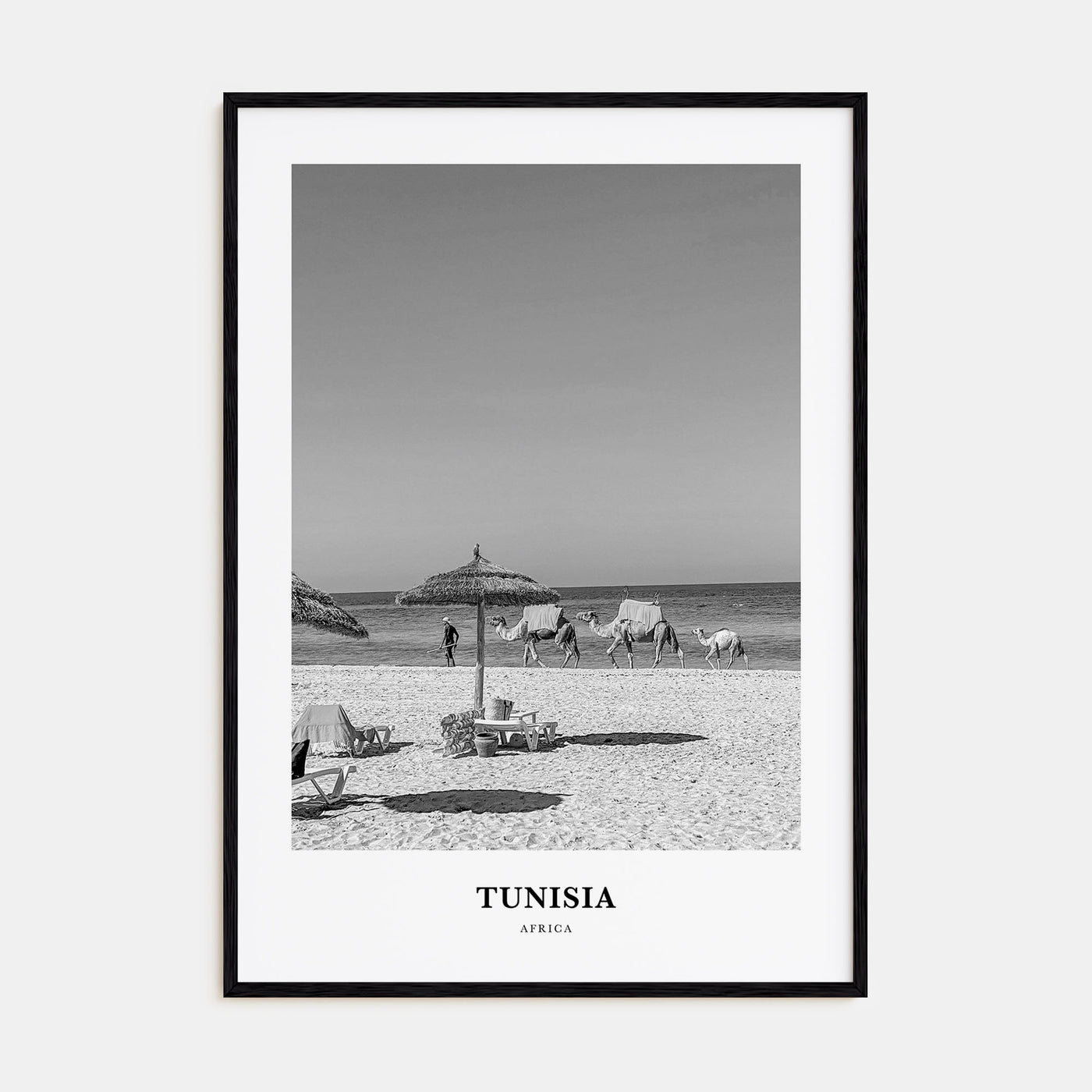 Tunisia Portrait B&W Poster