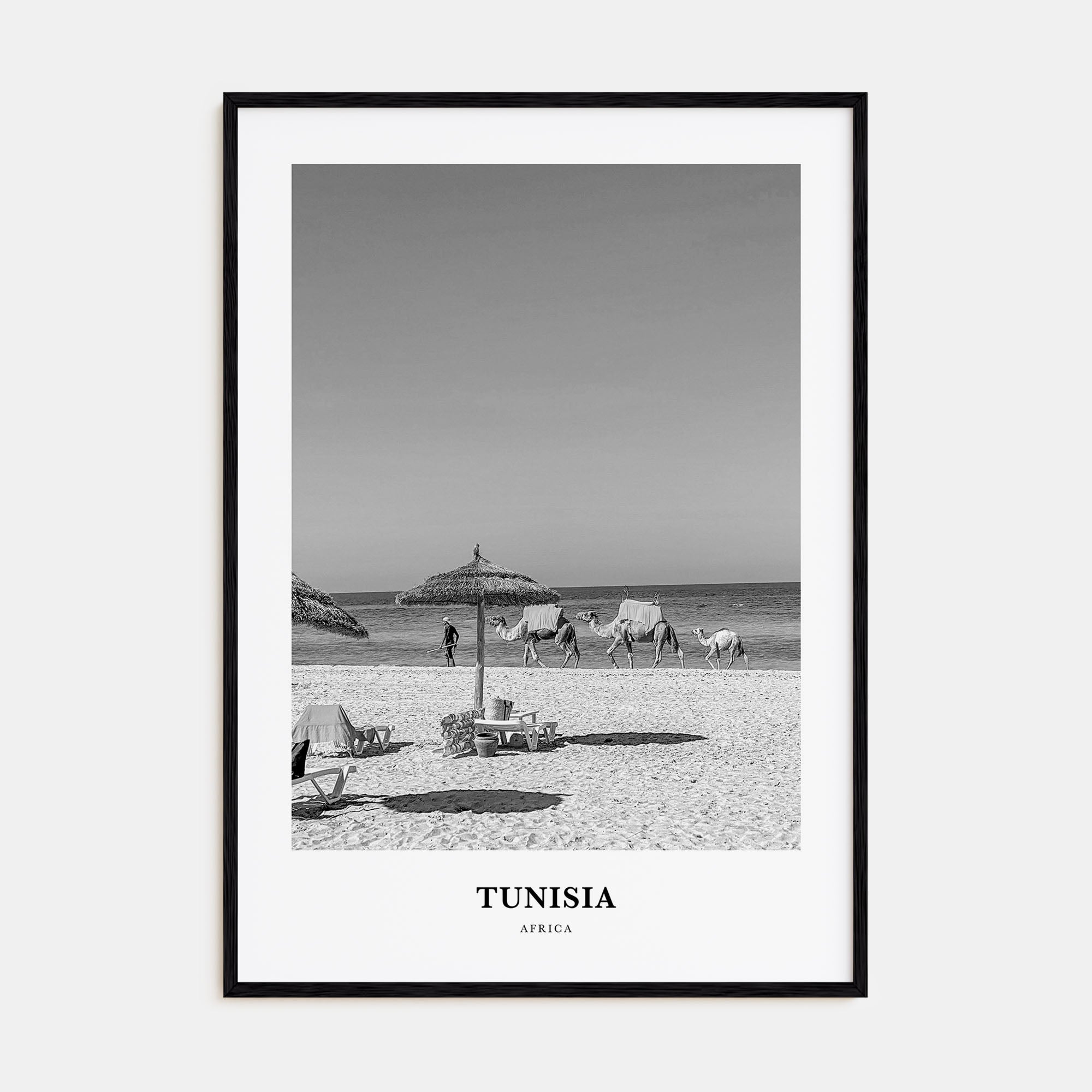 Tunisia Portrait B&W Poster