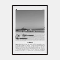 Tunisia Travel B&W Poster