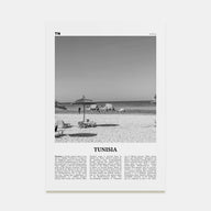 Tunisia Travel B&W Poster