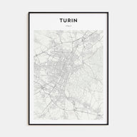 Turin Map Portrait Poster