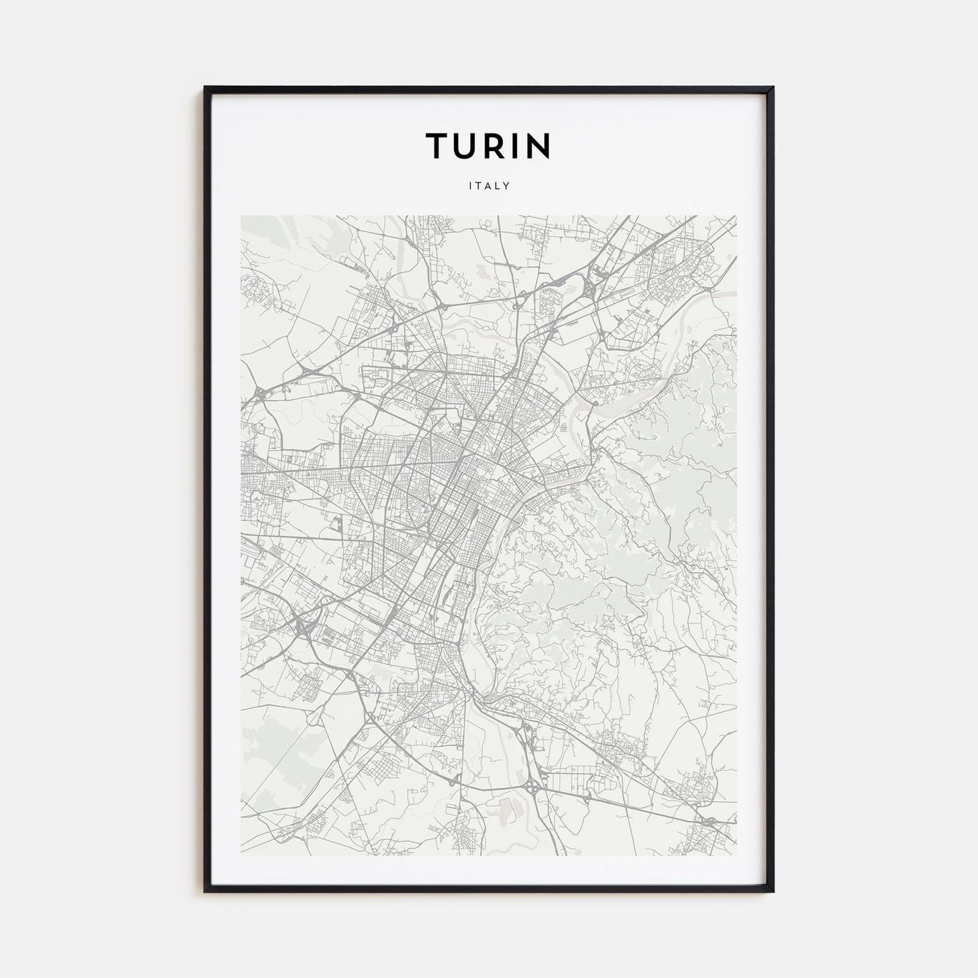 Turin Map Portrait Poster