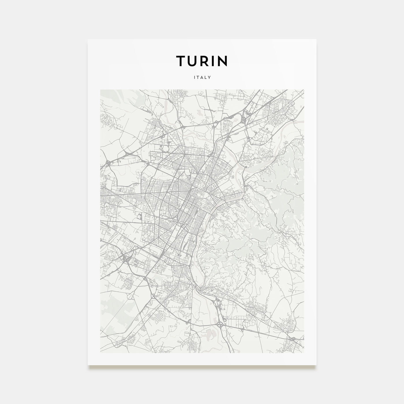 Turin Map Portrait Poster