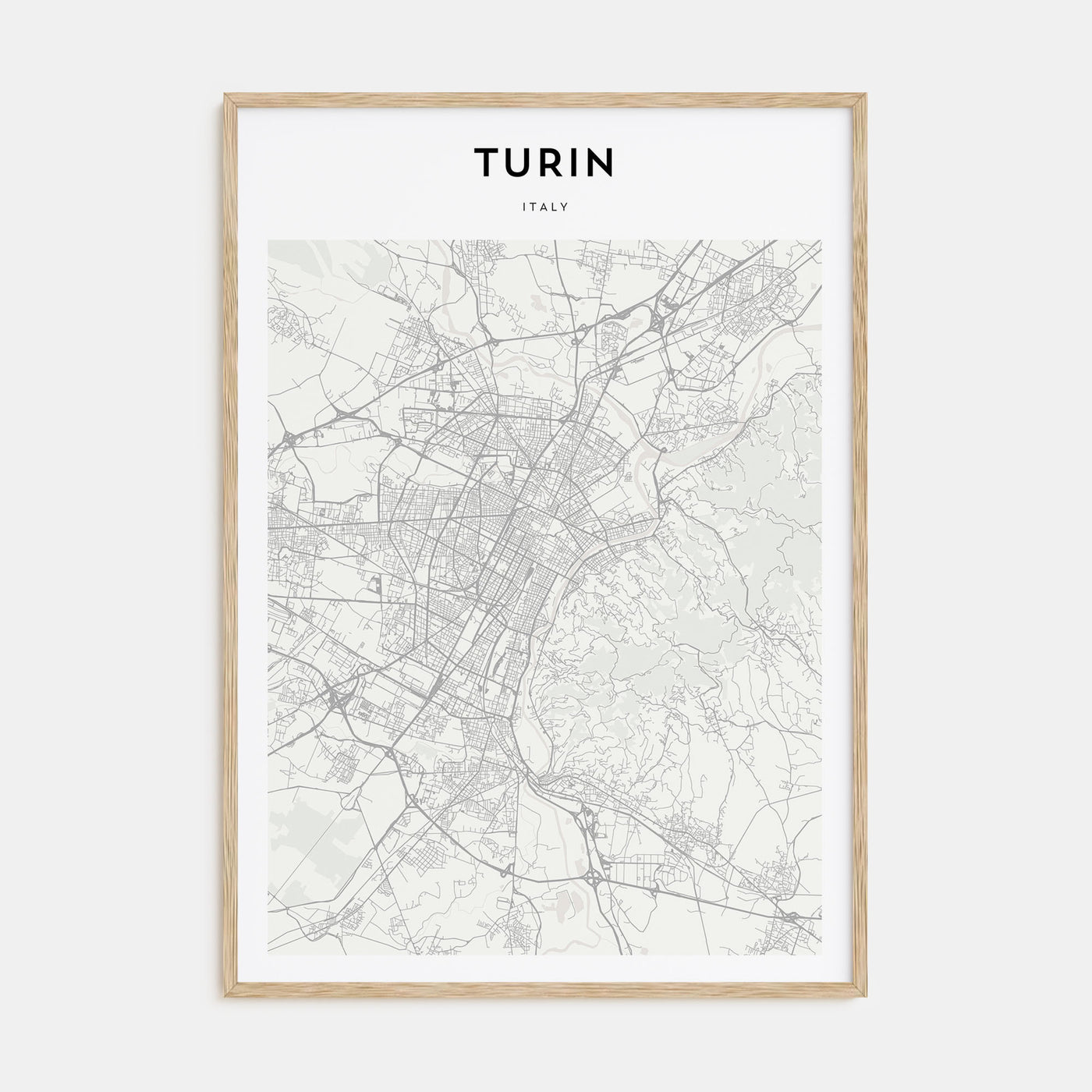 Turin Map Portrait Poster