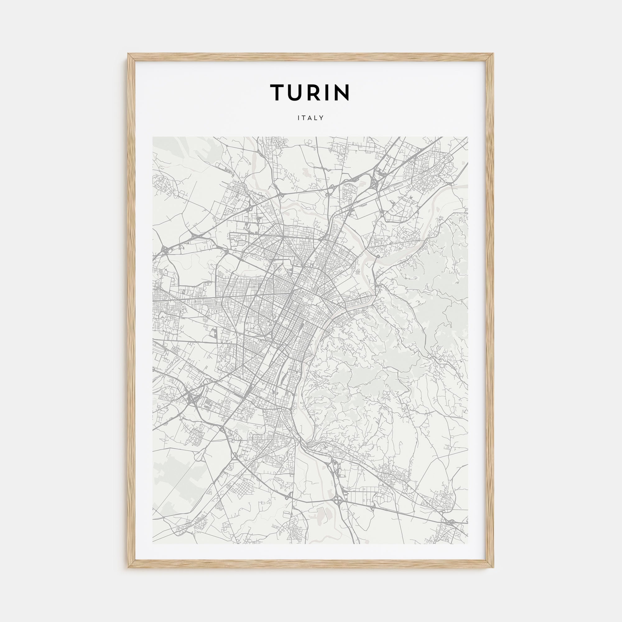 Turin Map Portrait Poster