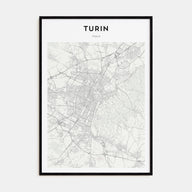 Turin Map Portrait Poster
