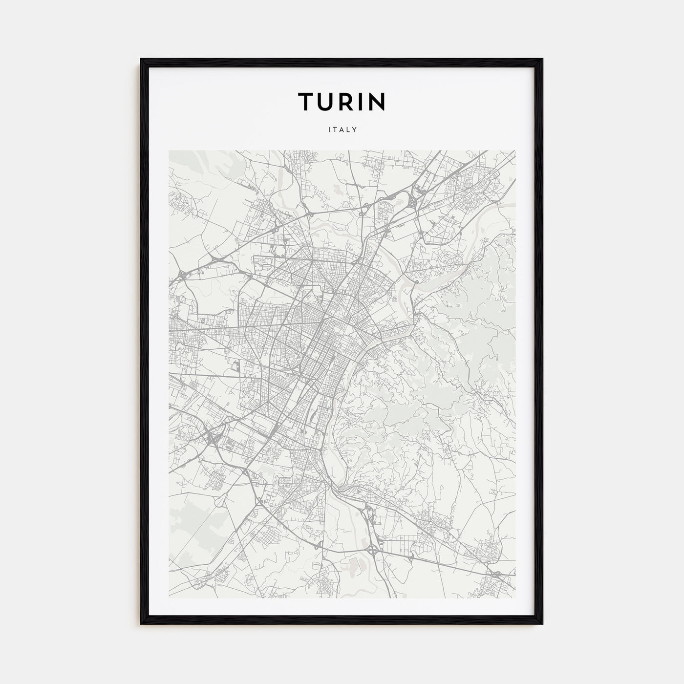 Turin Map Portrait Poster