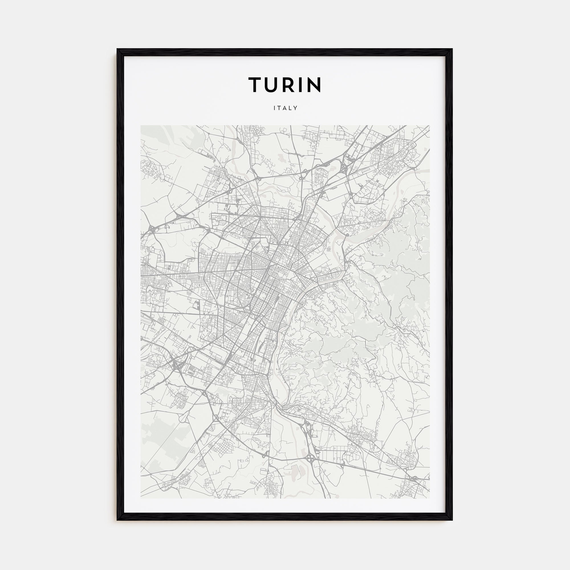 Turin Map Portrait Poster