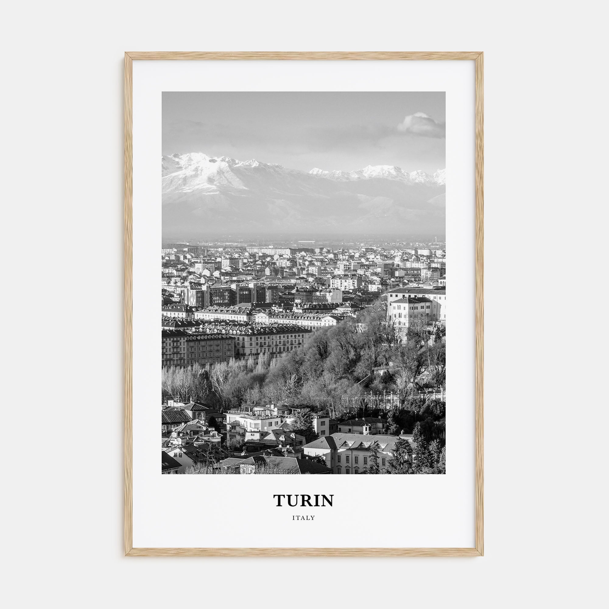 Turin Portrait B&W Poster
