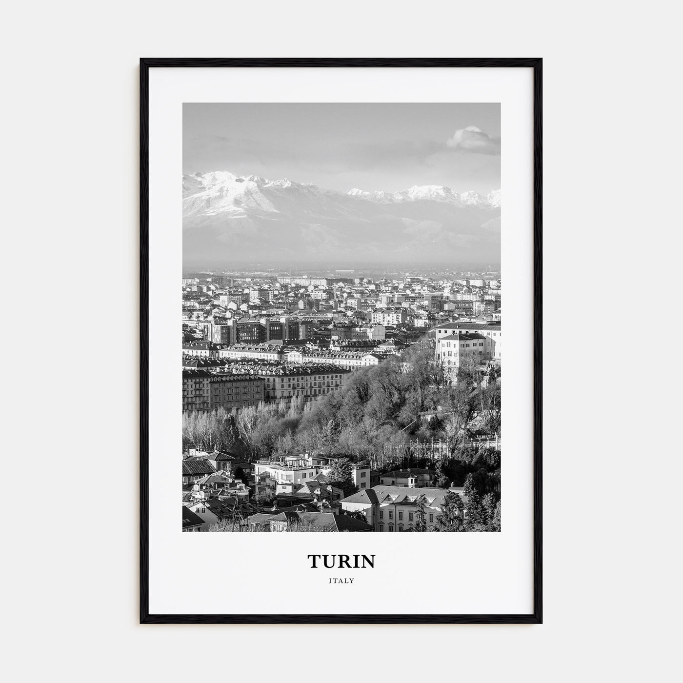 Turin Portrait B&W Poster