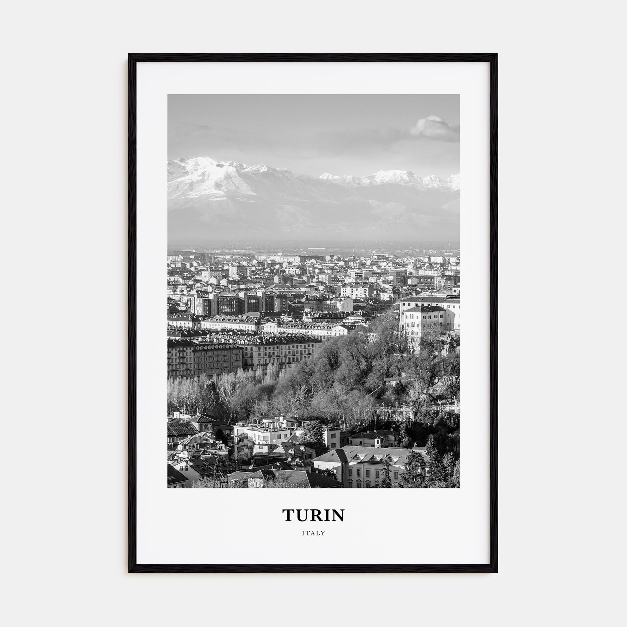 Turin Portrait B&W Poster