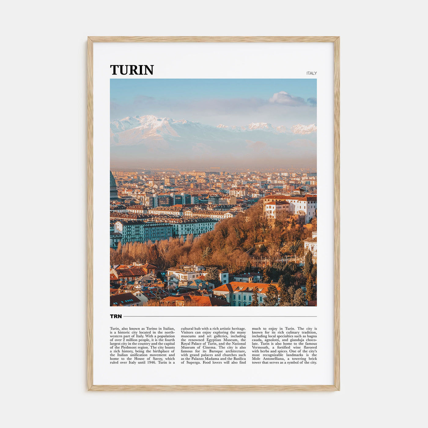 Turin Travel Color Poster