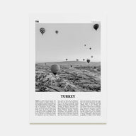 Turkey Travel B&W Poster