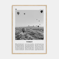 Turkey Travel B&W Poster