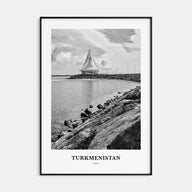 Turkmenistan Portrait B&W Poster