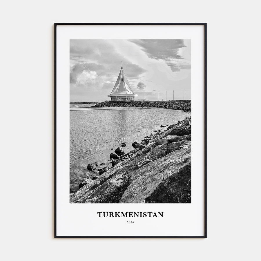 Turkmenistan Portrait B&W Poster