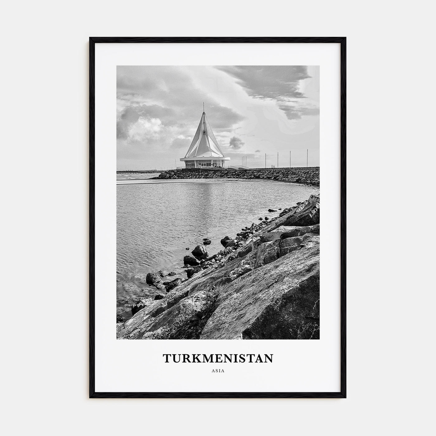 Turkmenistan Portrait B&W Poster