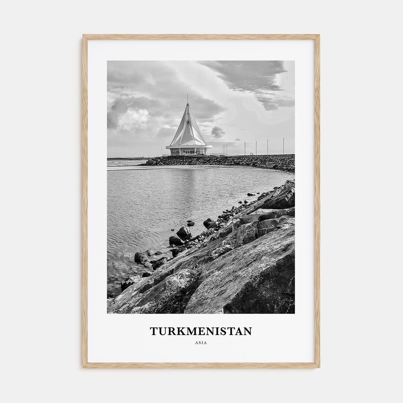Turkmenistan Portrait B&W Poster