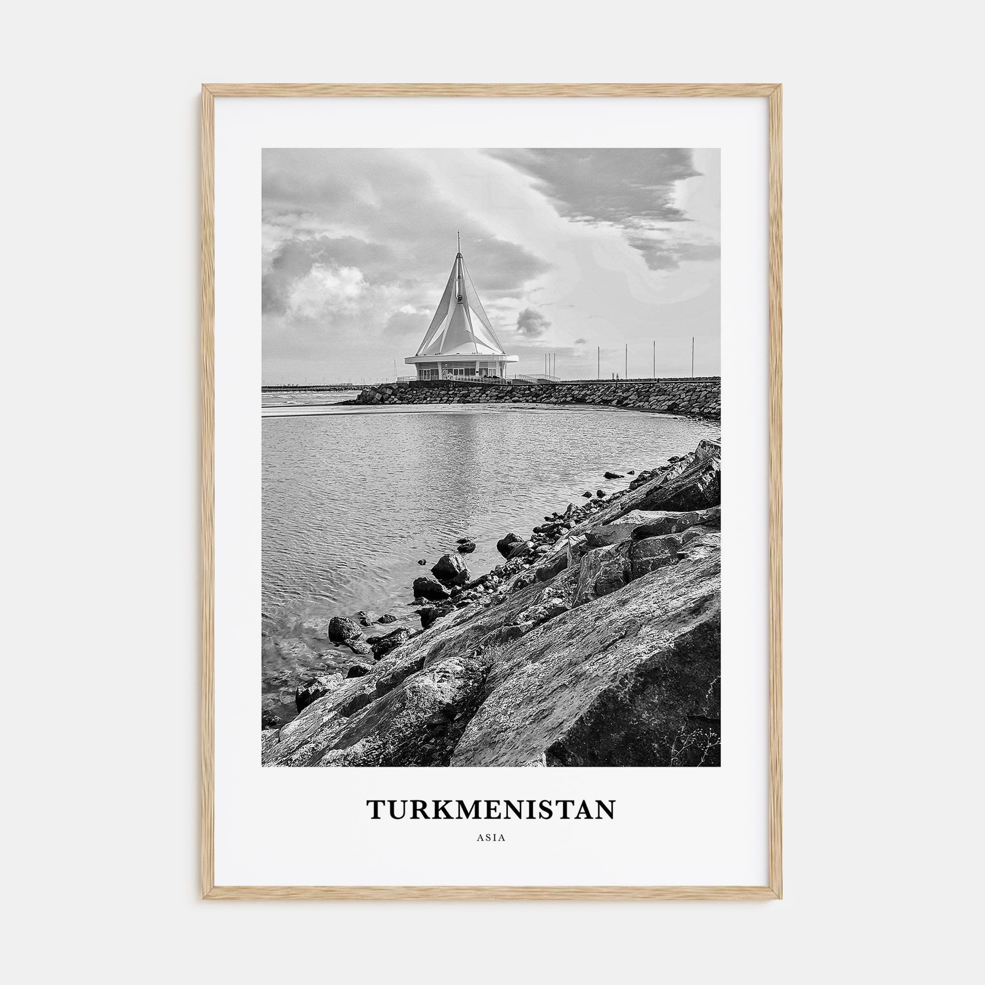 Turkmenistan Portrait B&W Poster
