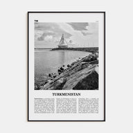 Turkmenistan Travel B&W Poster