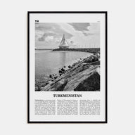 Turkmenistan Travel B&W Poster
