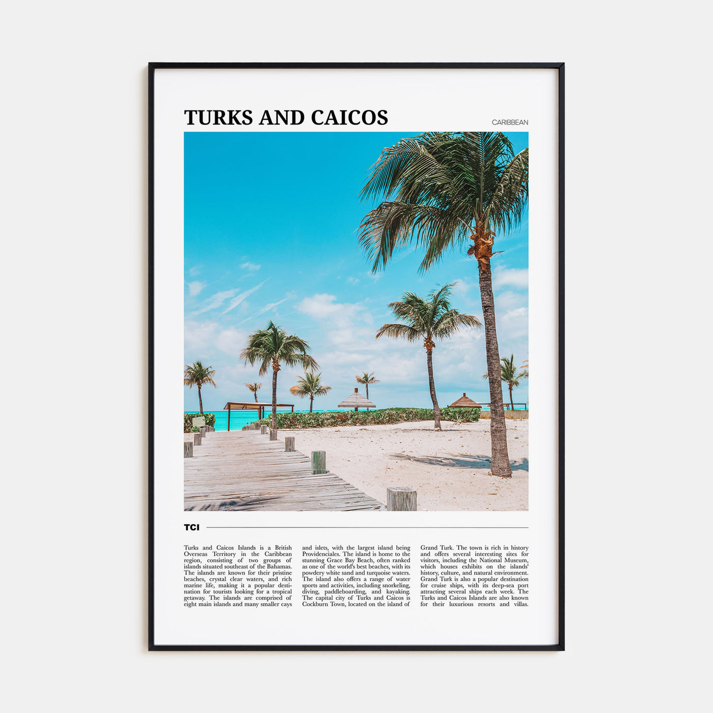 Turks and Caicos Islands Travel Color Poster