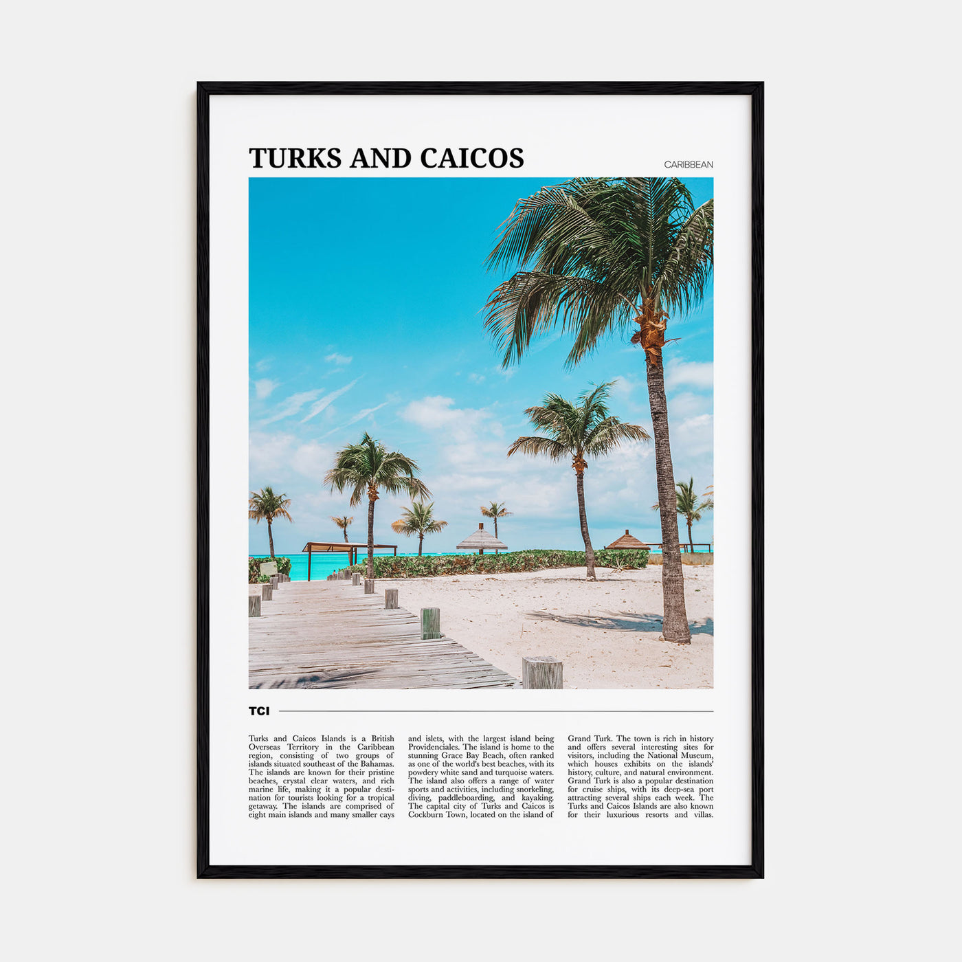 Turks and Caicos Islands Travel Color Poster