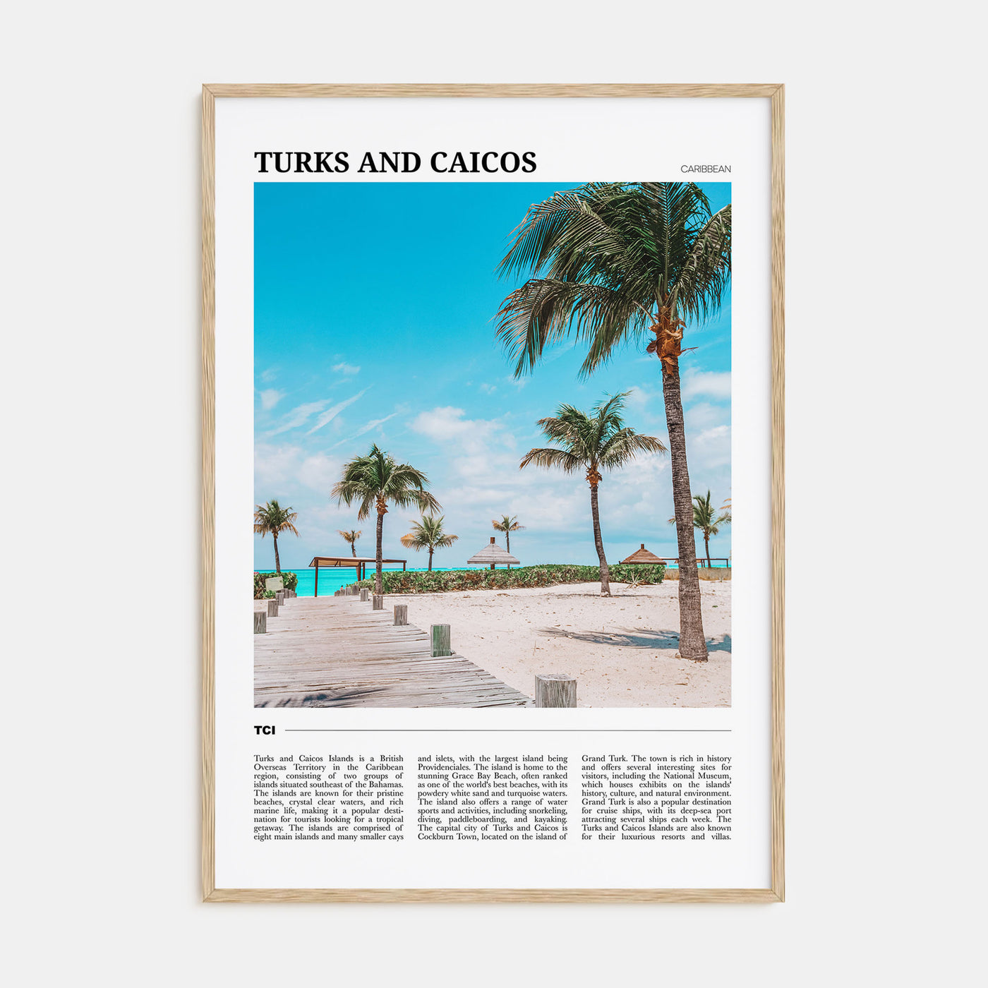 Turks and Caicos Islands Travel Color Poster