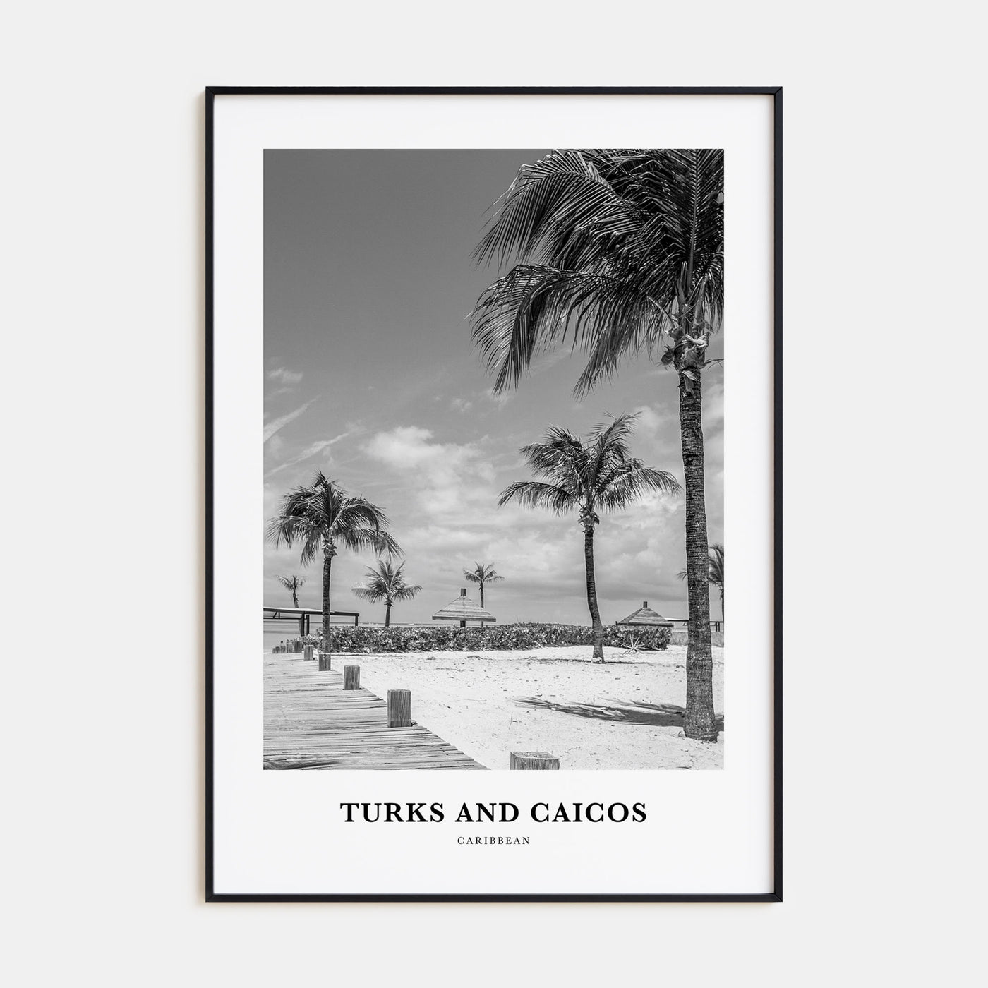 Turks and Caicos Portrait B&W Poster