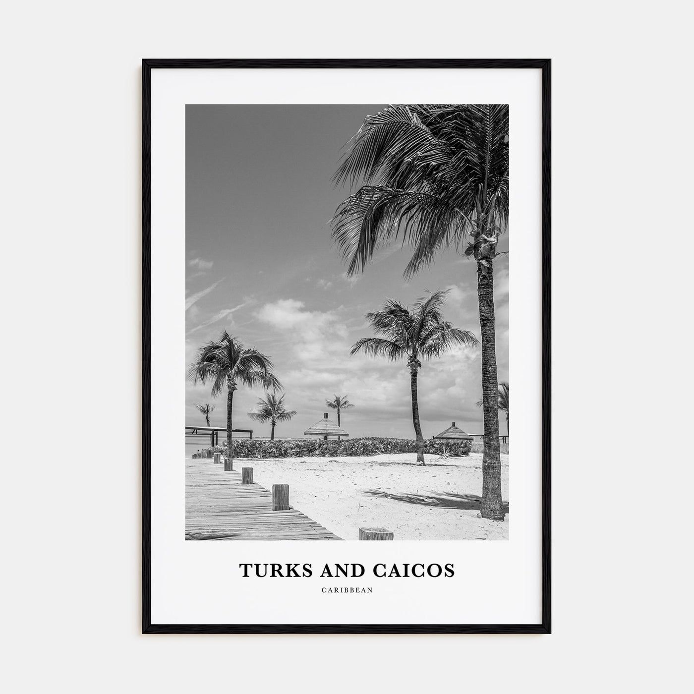 Turks and Caicos Portrait B&W Poster