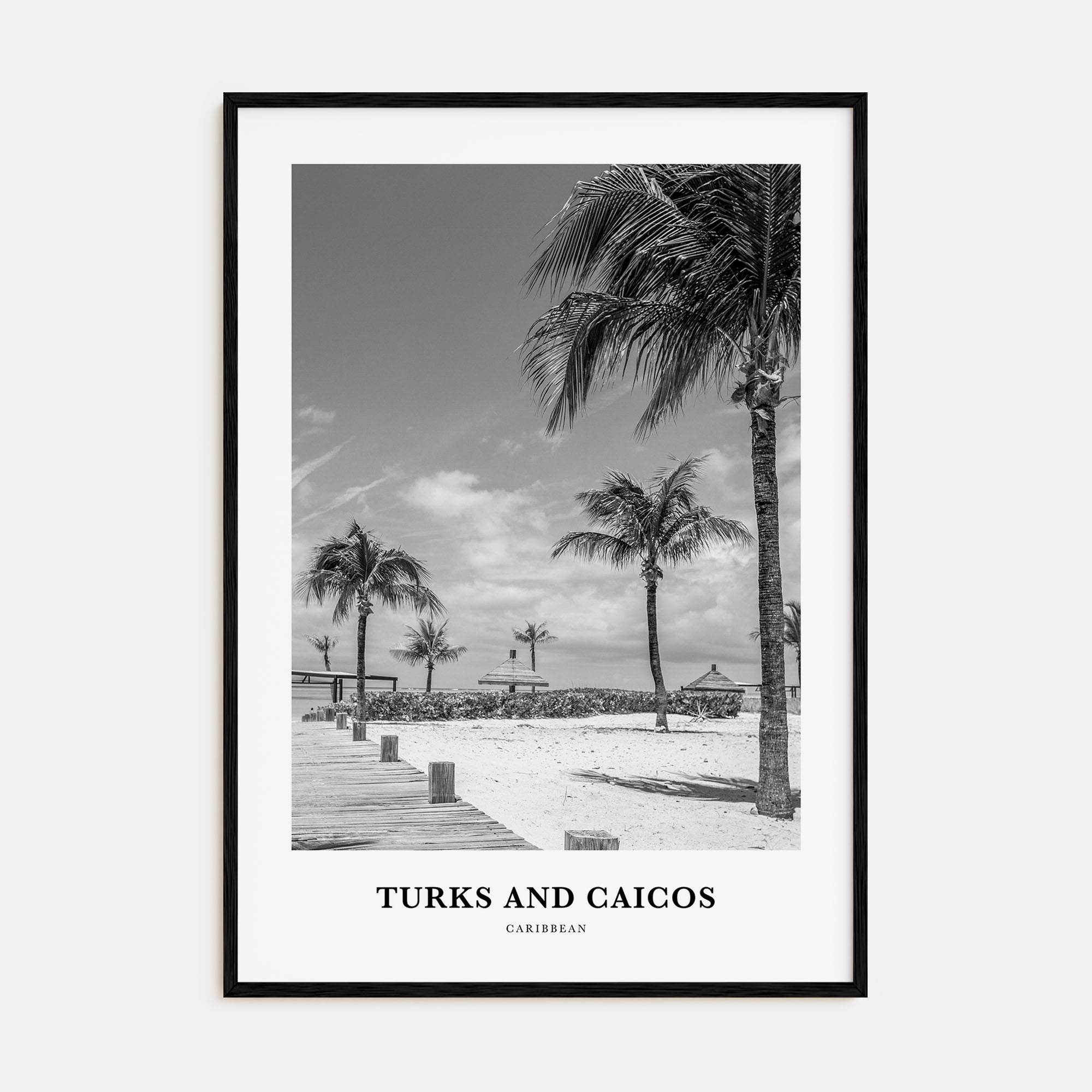 Turks and Caicos Portrait B&W Poster