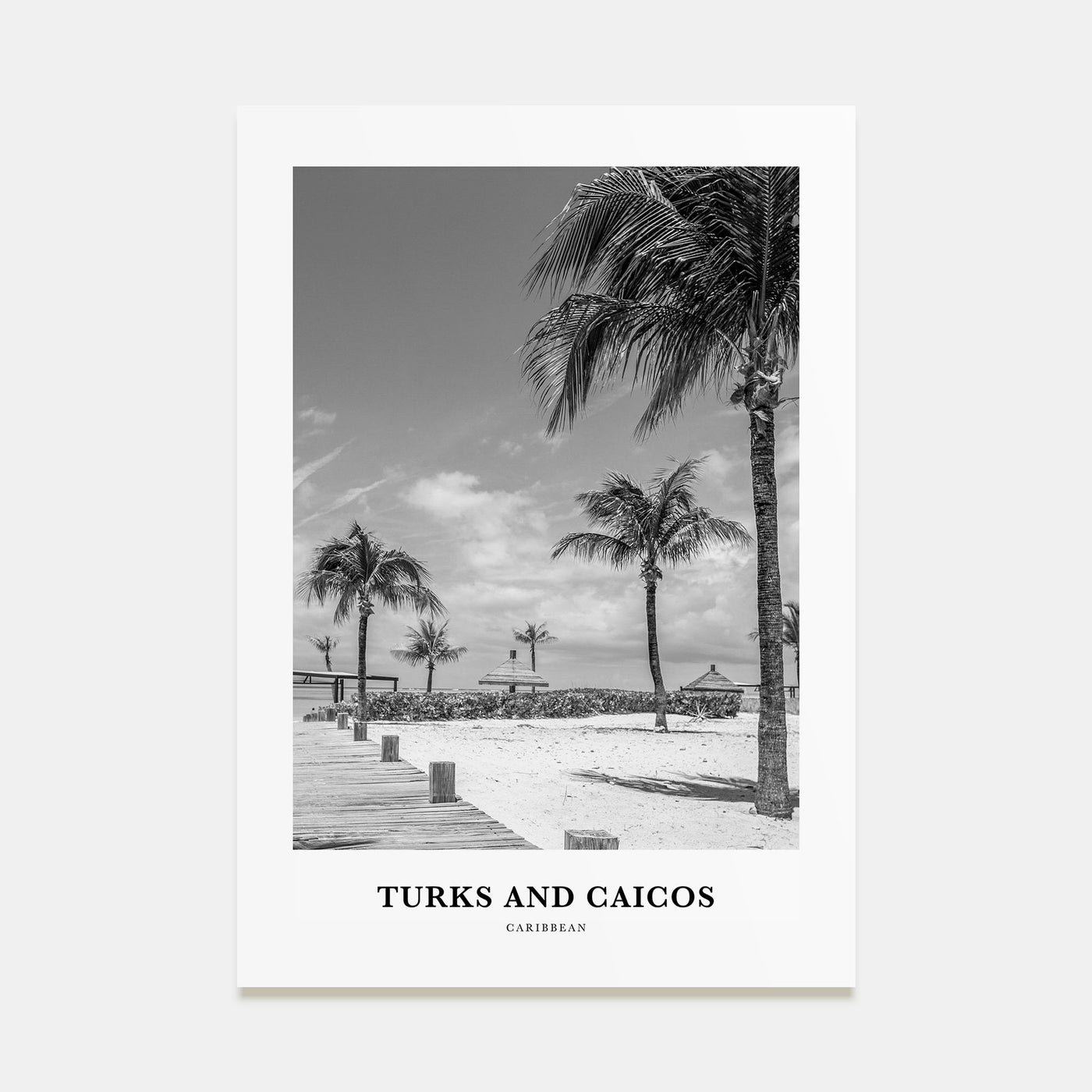 Turks and Caicos Portrait B&W Poster