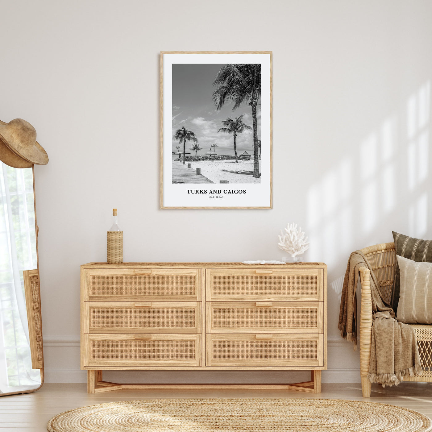 Turks and Caicos Portrait B&W Poster