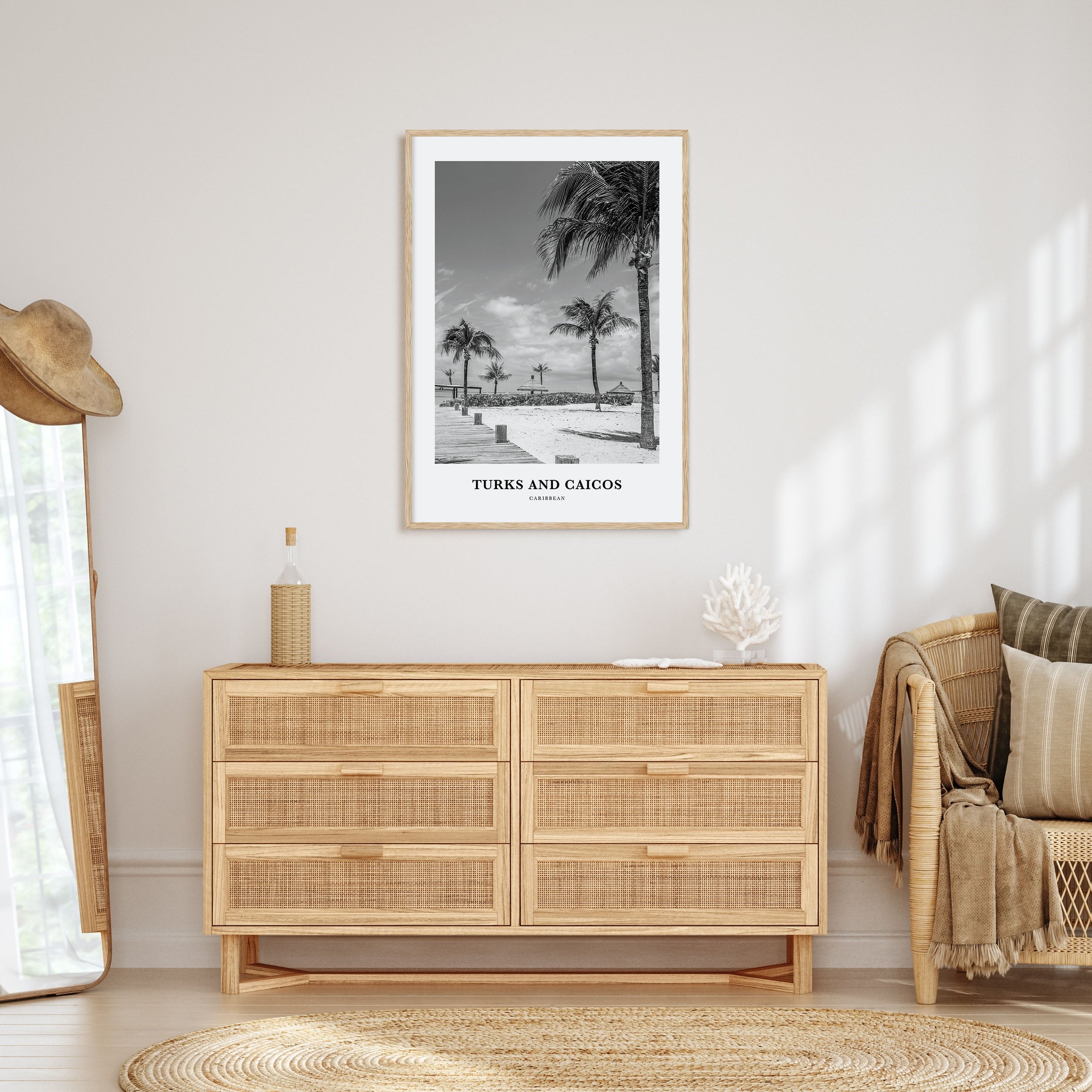 Turks and Caicos Portrait B&W Poster