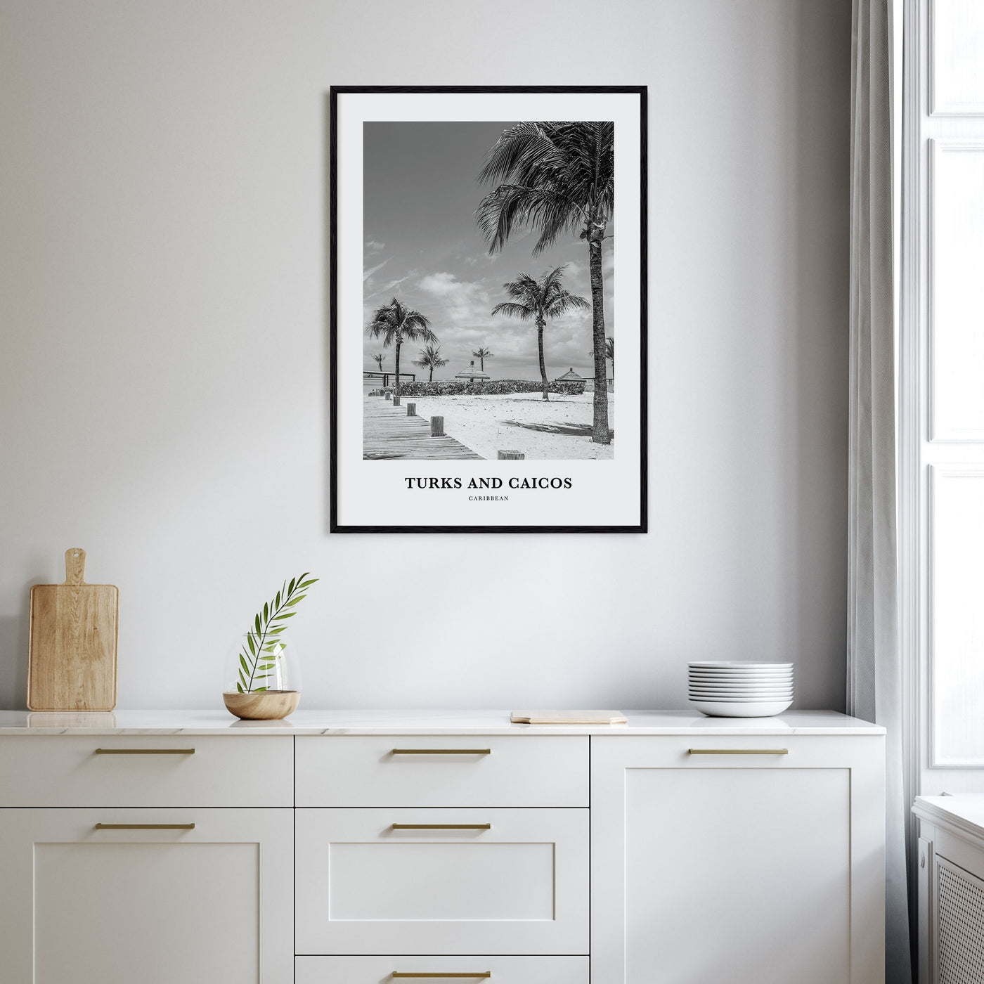 Turks and Caicos Portrait B&W Poster