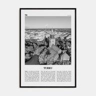 Turku Travel B&W Poster