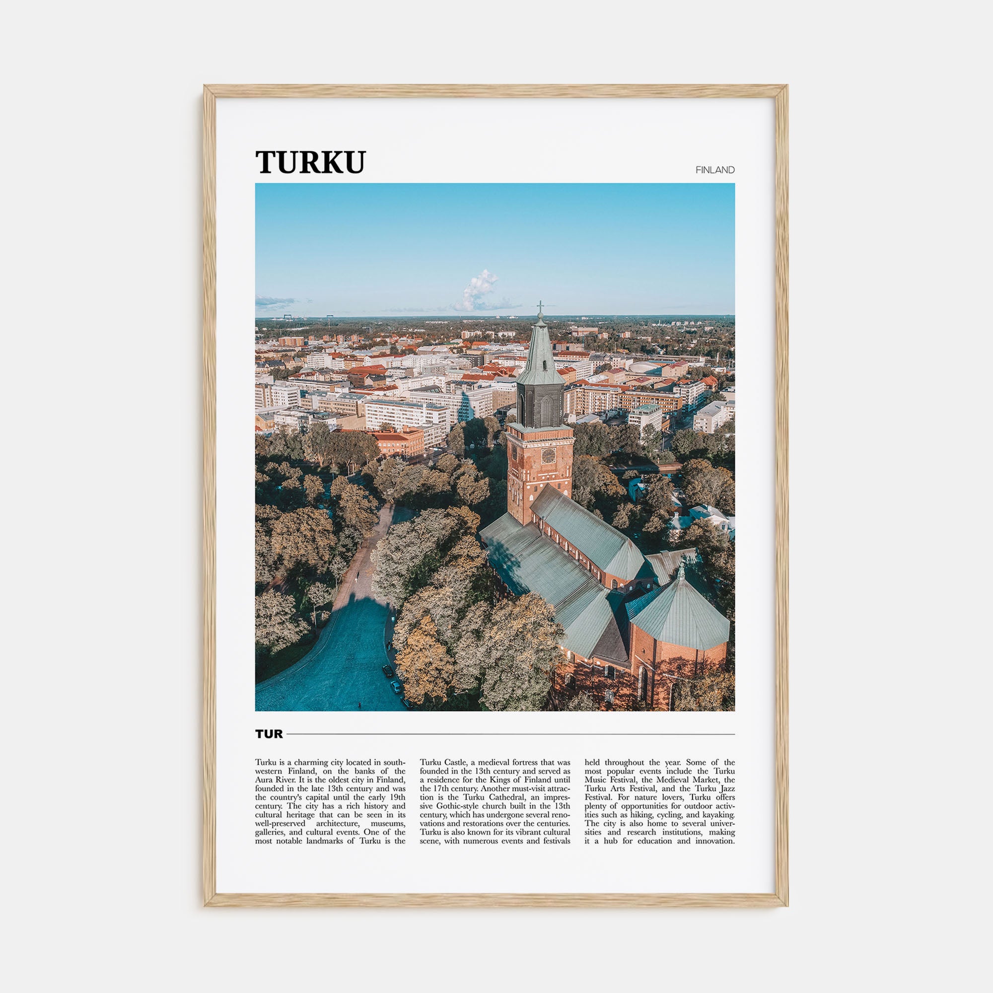 Turku Travel Color Poster