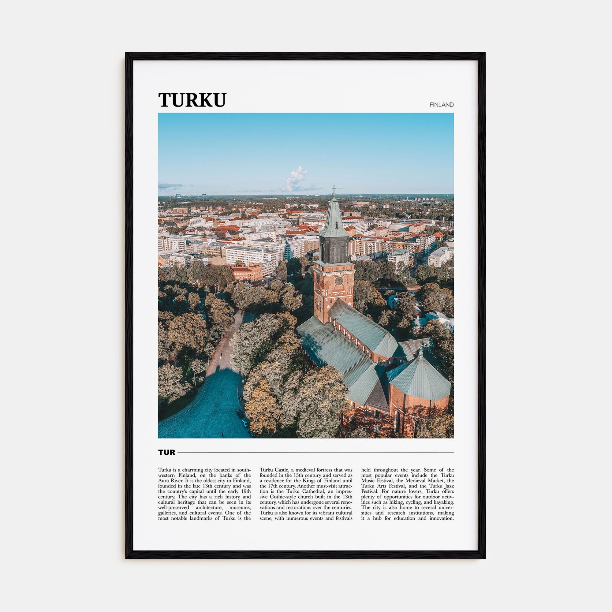 Turku Travel Color Poster