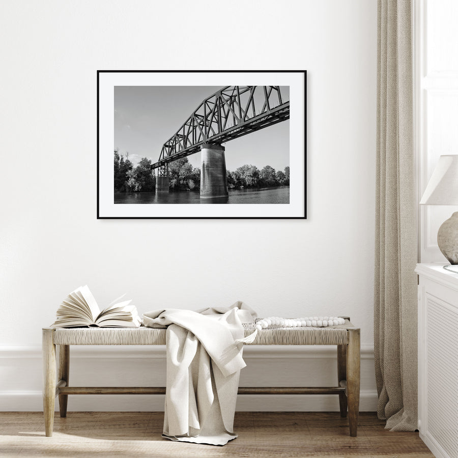 Tuscaloosa Landscape B&W Poster