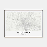 Tuscaloosa Map Landscape Poster