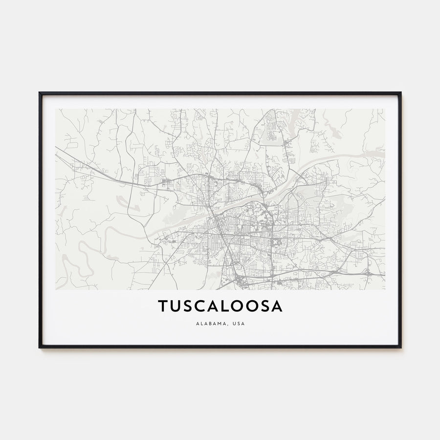 Tuscaloosa Map Landscape Poster