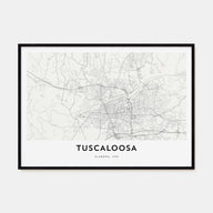 Tuscaloosa Map Landscape Poster