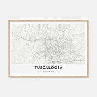 Tuscaloosa Map Landscape Poster