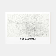 Tuscaloosa Map Landscape Poster