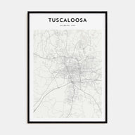 Tuscaloosa Map Portrait Poster