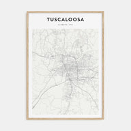 Tuscaloosa Map Portrait Poster
