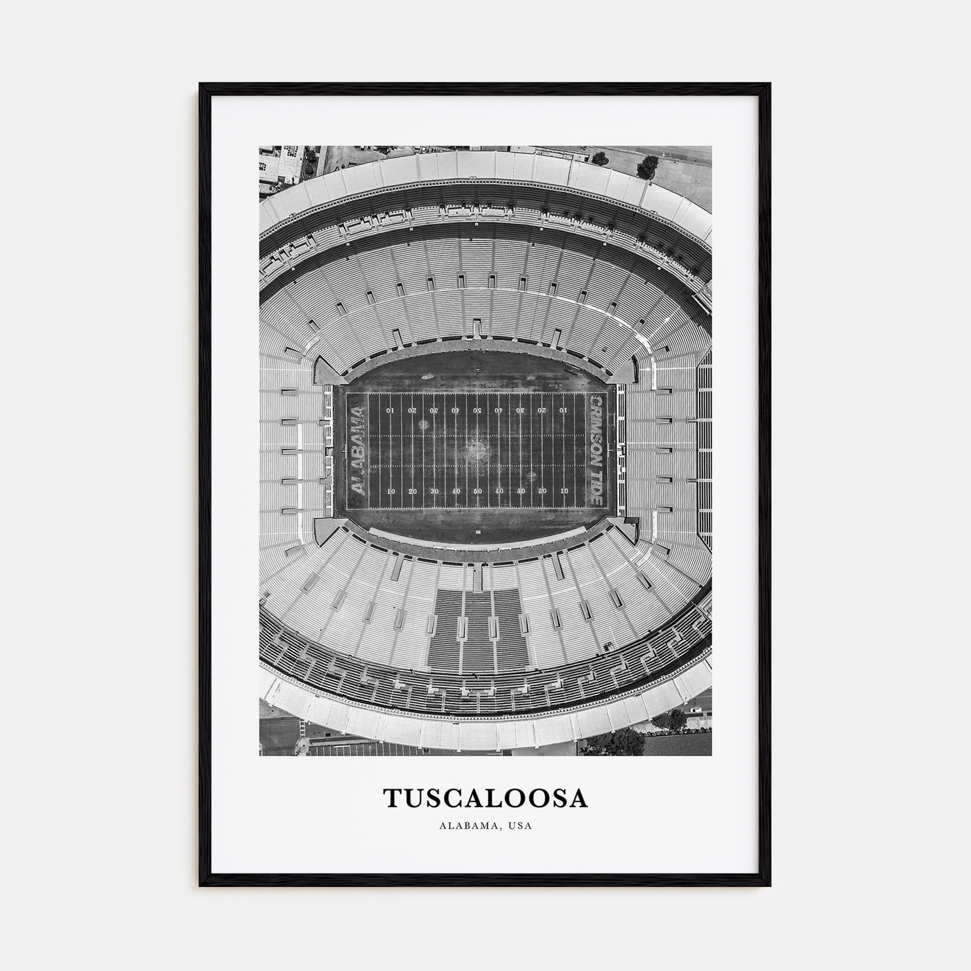Tuscaloosa Portrait B&W Poster