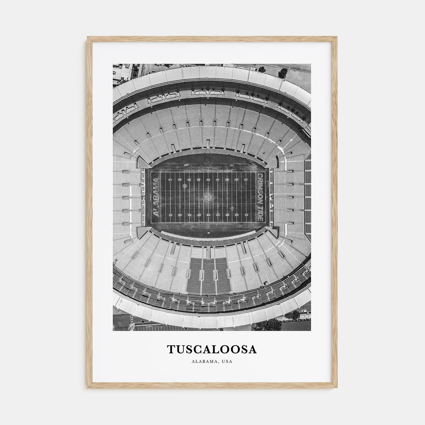 Tuscaloosa Portrait B&W Poster