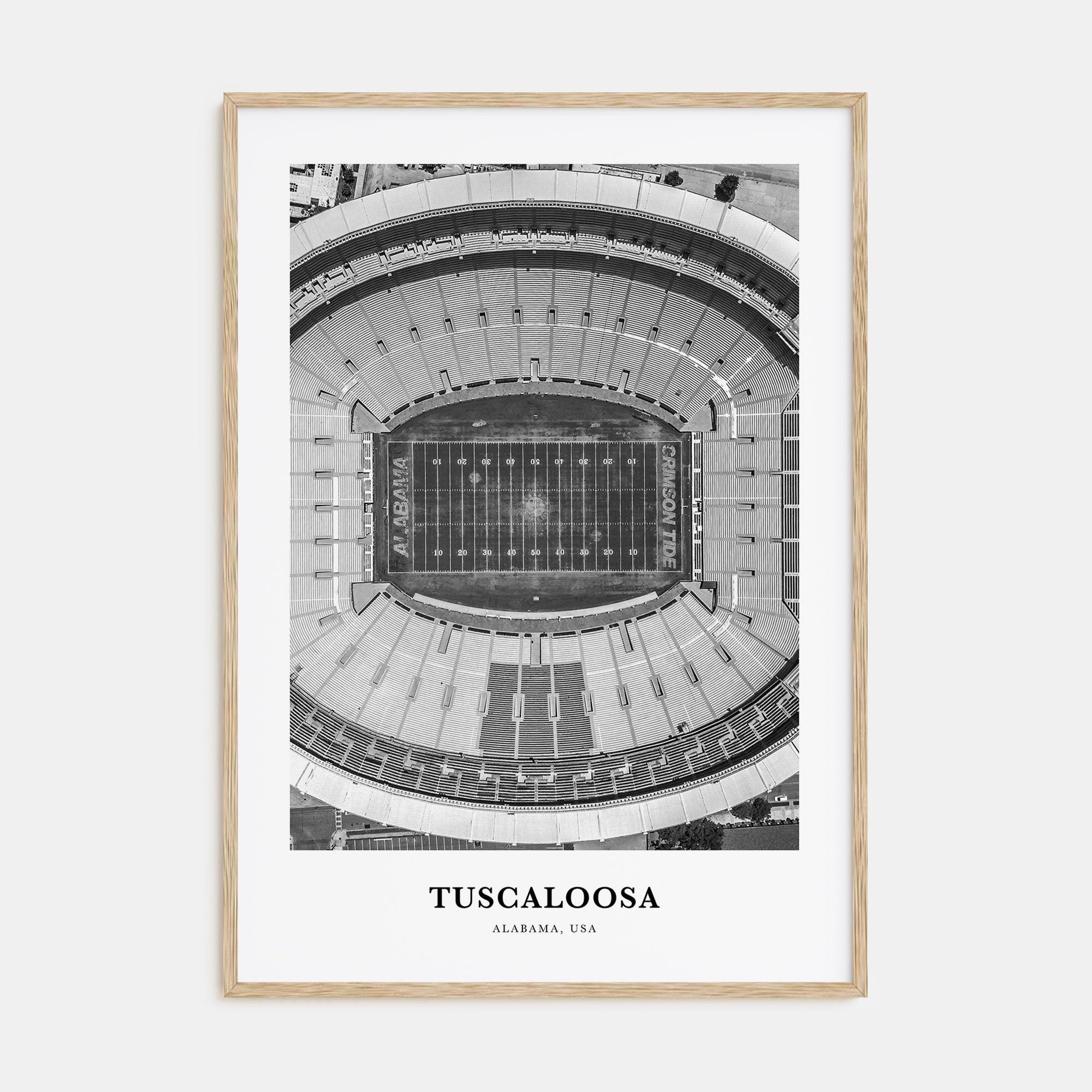Tuscaloosa Portrait B&W Poster